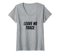 Donna Leave No Trace Music Festival Party Rave Dichiarazione Maglietta con Collo a V