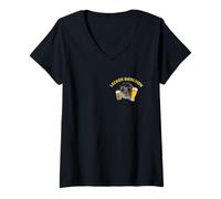 Donna LECKER BIERCHEN X Triste Hamster Meme Bier Weizenbier Weißbier Maglietta con Collo a V