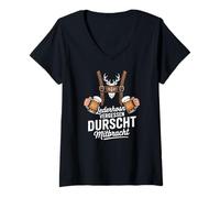 Donna LEDERHOSN VERGESSEN DURSCHT MITBRACHT Maglietta con Collo a V