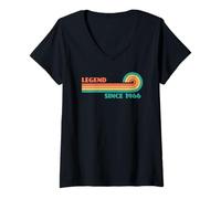 Donna Legend Since 1966 Maglietta con Collo a V