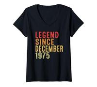 Donna Legend Since December 1975 Vintage 1975 Birth Of Birthday Maglietta con Collo a V
