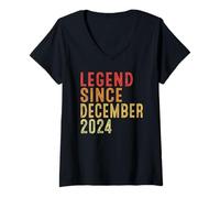 Donna Legend Since December 2024 Vintage 2024 Birth Of Birthday Maglietta con Collo a V