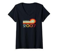 Donna Legendary 2007 Vintage Retro Leggendario Compleanno Design Maglietta con Collo a V