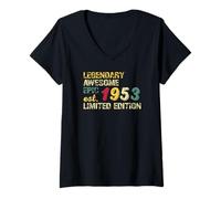 Donna Legendary Awesome Epic Birthday Gift 1953 Limited Edition Maglietta con Collo a V