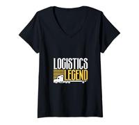 Donna Leggenda della logistica - Professionista dei trasporti Maglietta con Collo a V