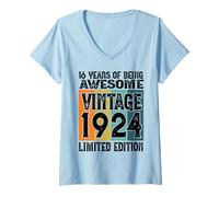 Donna Leggendario dal 2010 Edizione Limitata 16° Compleanno Maglietta con Collo a V