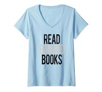 Donna LEGGI I Libri VIETATI Stop Bans Censura Reading Reader Meme Maglietta con Collo a V
