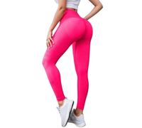 Donna Leggings a Compressione 3D per Anti Massa Grassa Sportivi a Vita Alta Push Up Sculpt Leggins Anticellulite Fitness Tuta Pantaloni Palestra Dimagranti Senza Cuciture Elasticizzati Sport Yoga Pant