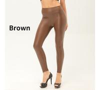 Donna Leggings IN Ecopelle Matita Pantaloni Opaco Elasticizzato Skinny Sexy