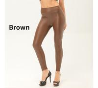 Donna Leggings IN Ecopelle Matita Pantaloni Opaco Elasticizzato Skinny Sexy