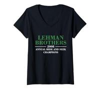 Donna Lehman Brothers 2008 Annual Hide And Seek Champions Maglietta con Collo a V