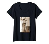 Donna #lele Bella Donna con Tacchi alti e Lingerie Maglietta Maglietta con Collo a V
