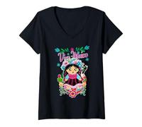 Donna Lele Doll The Patrimonial Beauty of The Mazahua And Otomí Maglietta con Collo a V
