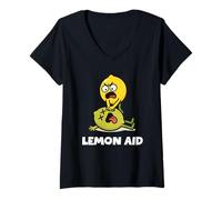 Donna Lemon Aid Funny Lemonade Meme Graphic Humorous Men Women Maglietta con Collo a V