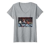 Donna Lennox Lewis Frank Bruno Stadio Nazionale di Pugilato Cardiff Maglietta con Collo a V