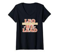 Donna Leo Don't Follow We Lead Maglietta con Collo a V