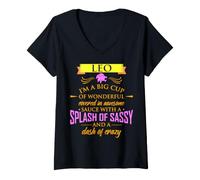 Donna Leo Meraviglioso Impressionante Sassy Pazzo Compleanno Melanina Donne Maglietta con Collo a V