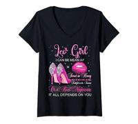 Donna Leo Ragazza Compleanno Tacchi Alti Goccia Labbra Farfalla Maglietta con Collo a V