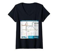 Donna Leon Lines City Art Souvenir dal Messico Maglietta con Collo a V