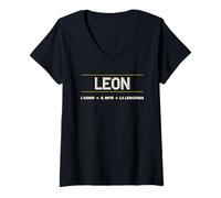 Donna LEON - L'uomo, Il Mito, La Leggenda | Nome Di Battesimo - Maglietta con Collo a V