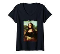 Donna Leonardo da Vinci Maglietta con Collo a V