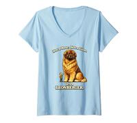 Donna Leonberger - Divertente Cane Gigante, Non Un Orso, Non Un Leone Maglietta con Collo a V