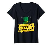 Donna Leprechaun più Alto del Mondo Maglietta con Collo a V
