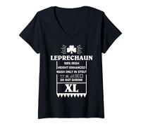 Donna Leprechaun XL Funny St Patricks Day Laundry Tag Parody Maglietta con Collo a V