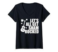 Donna Let's Get all Shamrocked Maglietta con Collo a V