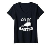 Donna Let's Get Basted Turchia Maglietta con Collo a V