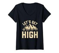 Donna Let's Get High Maglietta con Collo a V