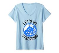 Donna Let's Go Streaking - Microbiologia Divertente, microbiologo Maglietta con Collo a V
