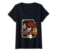 Donna Lets Summon Demons Occult Retro Vintage Funny Adult Humor Maglietta con Collo a V