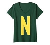 Donna Letter n Funny Group Cobbing Halloween Costume 2025 Famiglia Maglietta con Collo a V