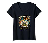 Donna Level, Up Birthday, Boy Gamer Video, Game Maglietta con Collo a V