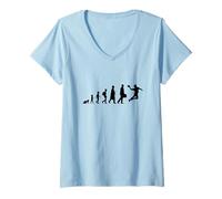 Donna L'Evoluzione di Un pallamanista Maglietta con Collo a V