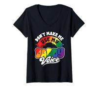 Donna LGBT Mese dell'orgoglio gay Non costringermi a usare la mia Maglietta con Collo a V