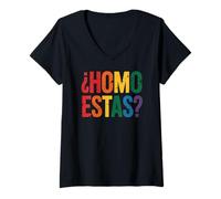 Donna LGBT Pride Month Gay | Homo Estas Spagnolo Messicano Divertente Gay Maglietta con Collo a V