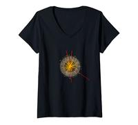 Donna LHC Particle Physics Higgs Boson Physics Student Teacher Maglietta con Collo a V