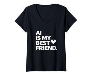 Donna L'IA è la mia Migliore Amica Maglietta con Collo a V
