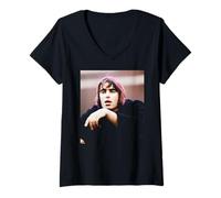 Donna Liam Gallagher Oasis Britpop dal Vivo a Loch Lomond 1996 Maglietta con Collo a V