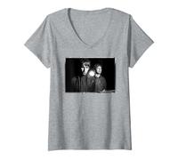 Donna Liam & Noel Gallagher Oasis Ritratto Michael Robert Williams Maglietta con Collo a V