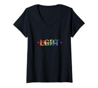 Donna Liberi di Essere LGBT Maglietta con Collo a V