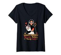 Donna Libra Energy Romantic Radiant Rarely Early Maglietta con Collo a V
