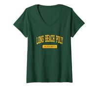Donna Liceo Politecnico di Long Beach HS Long Beach CA Varsity Maglietta con Collo a V