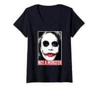 Donna L'iconica Arte delle espressioni facciali Non è Un Mostro Maglietta con Collo a V
