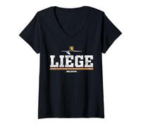 Donna Liege Belgium Maglietta con Collo a V