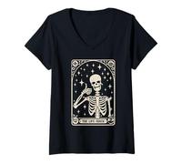 Donna Life Coach Motivatore The Life Coach Tarot Card Maglietta con Collo a V