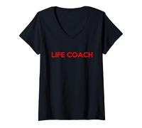 Donna Life Coaching per Lo Sviluppo Personale Maglietta con Collo a V