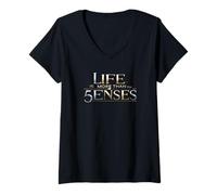 Donna Life is more than the Senses, Opinion citazione Maglietta con Collo a V